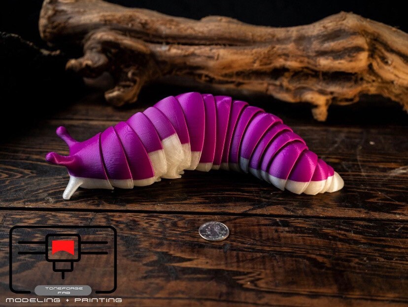 Articulated 3D printed 12” Huge Sensory Slug