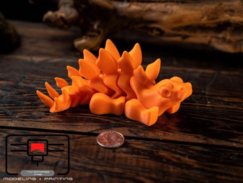 Articulated 3D printed Stegosaurus Dinosaur