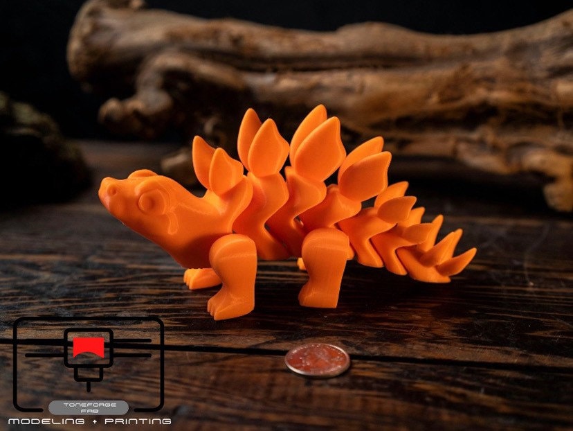 Articulated 3D printed Stegosaurus Dinosaur