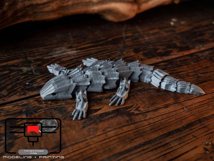 Articulated 3D printed Armadillo Lizard