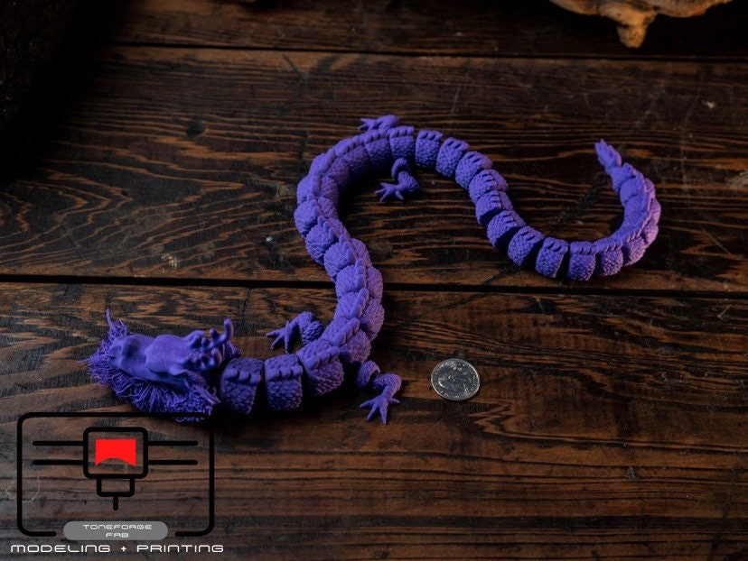 Articulated 3D printed 22” Bearded Dragon