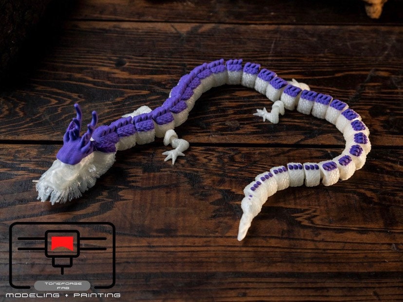 Articulated 3D printed 22” Bearded Dragon