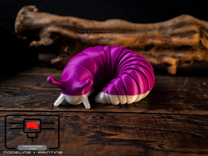 Articulated 3D printed 12” Huge Sensory Slug