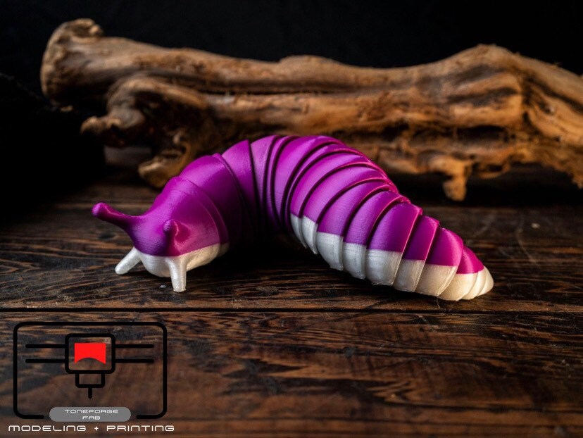 Articulated 3D printed 12” Huge Sensory Slug