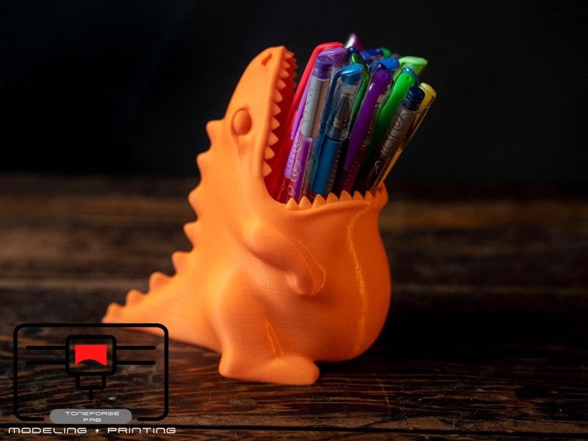 3D printed Dino Pencil Holder