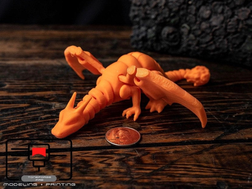 Articulated 3D printed Charizard fidget toy