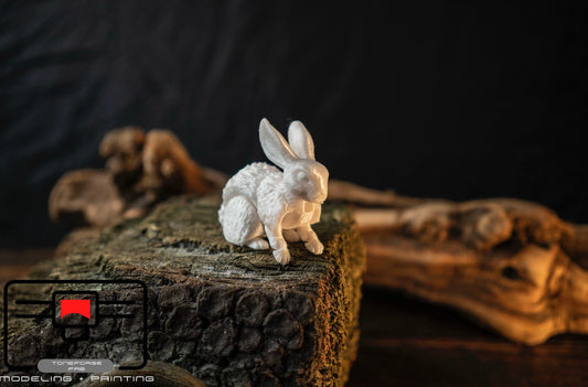 Articulated 3D printed Bunny, flexi animal, fidget toy