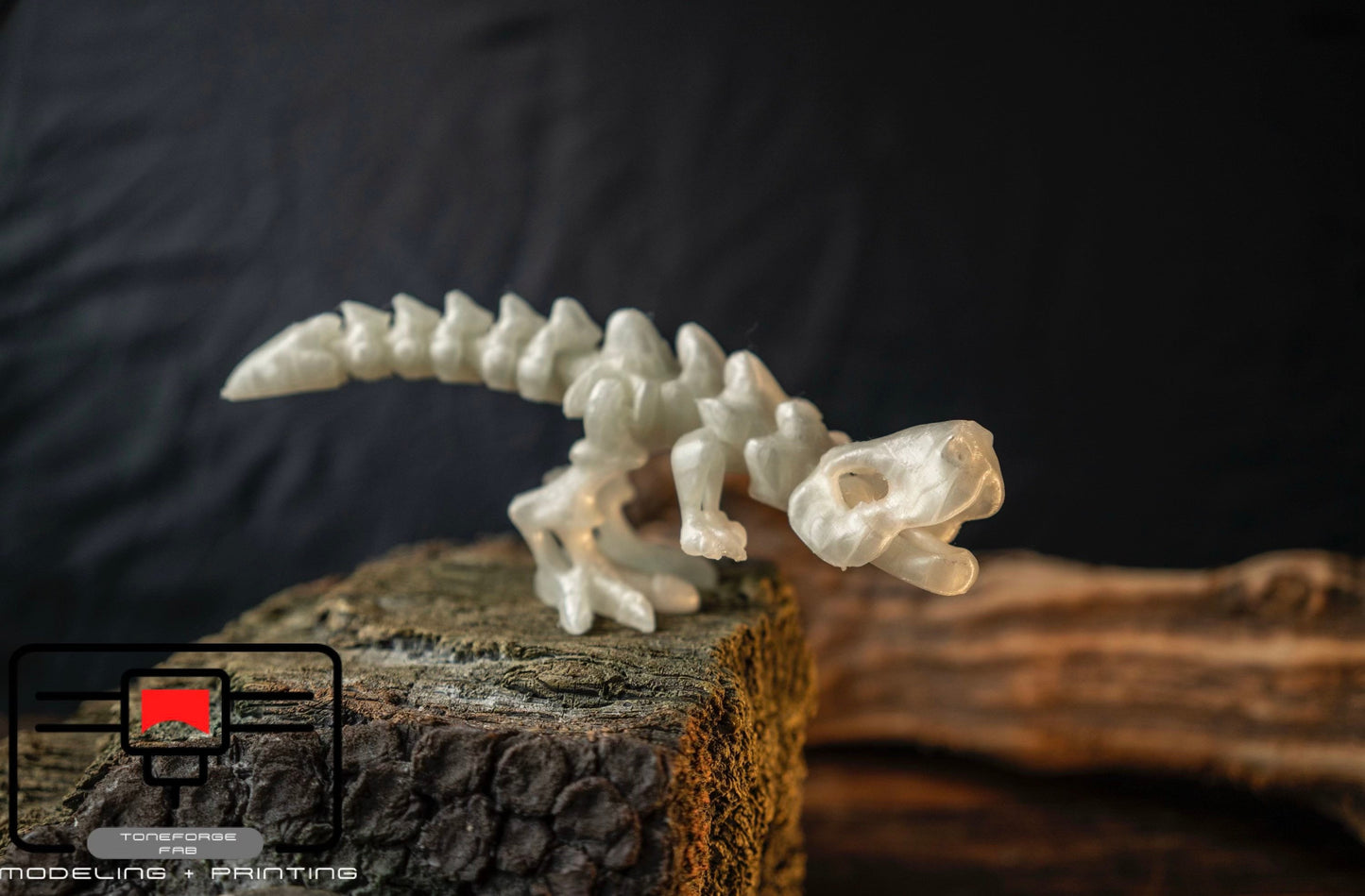 Articulated 3D printed Skeleton T-Rex, flexi dinosaur, fidget toy