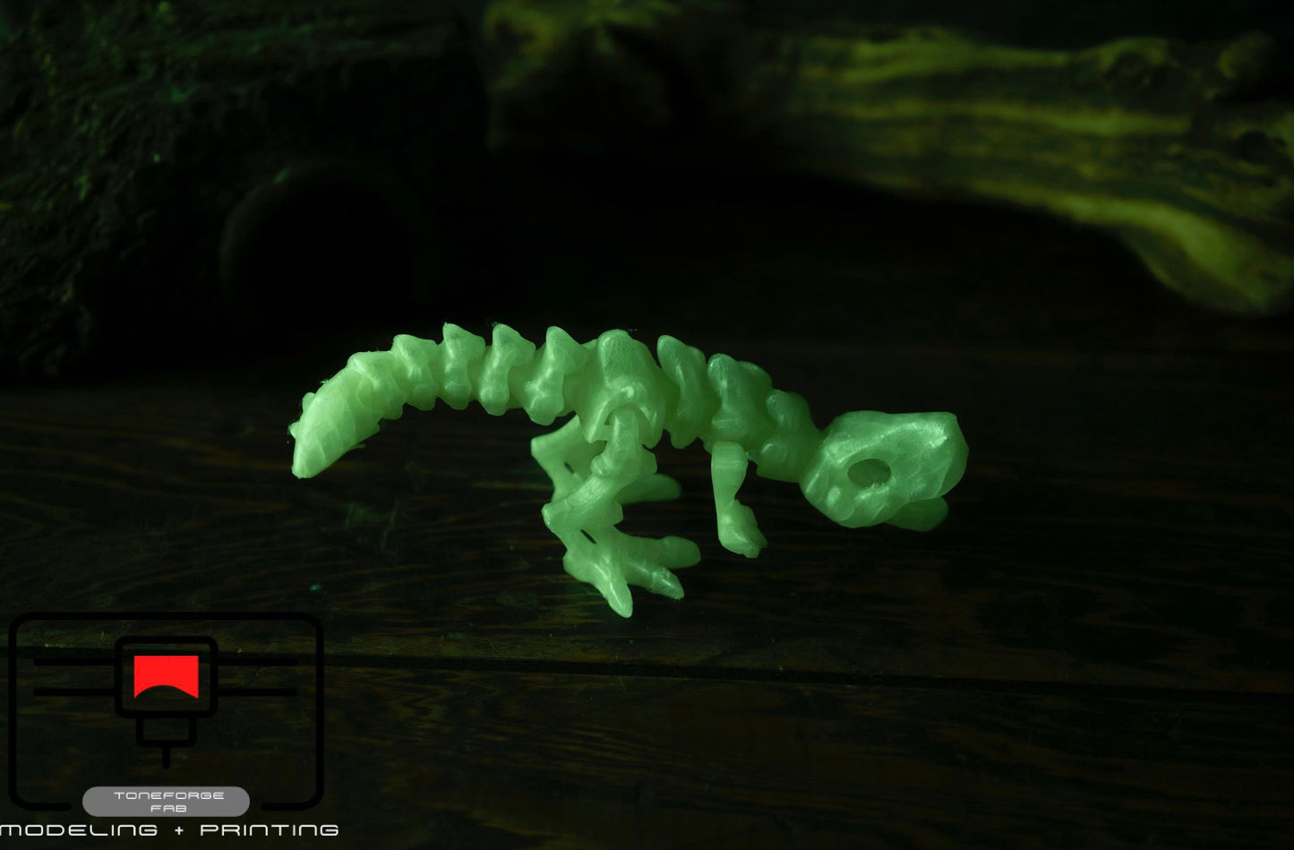 Articulated 3D printed Skeleton T-Rex, flexi dinosaur, fidget toy