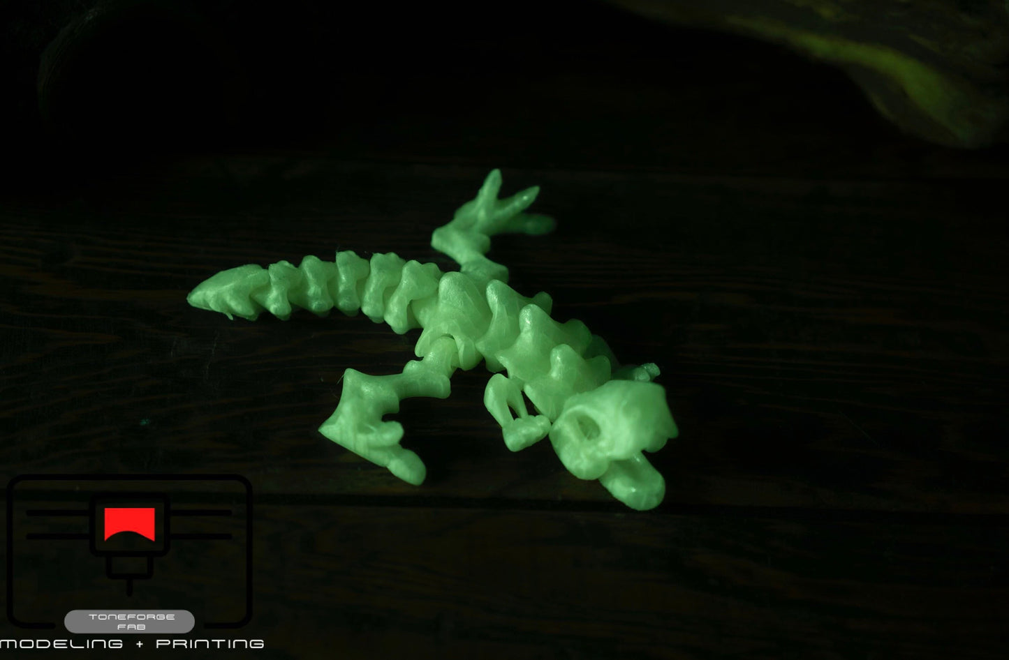 Articulated 3D printed Skeleton T-Rex, flexi dinosaur, fidget toy