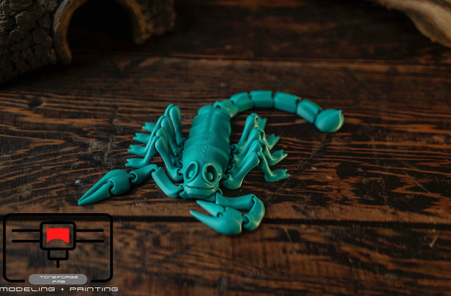 Articulated 3D printed Scorpion, flexi animal, fidget toy