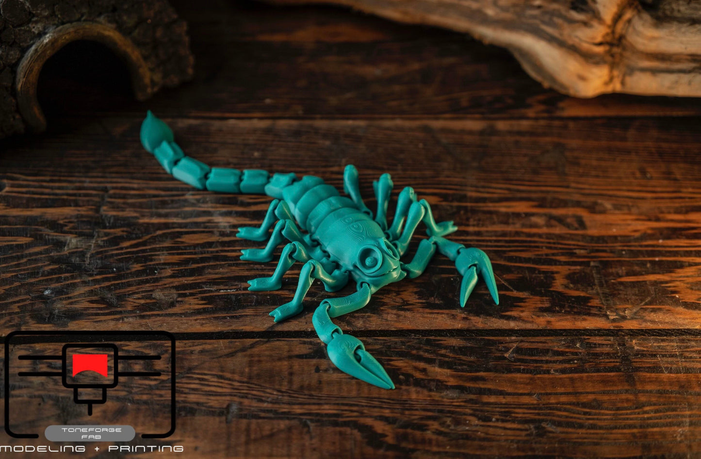 Articulated 3D printed Scorpion, flexi animal, fidget toy