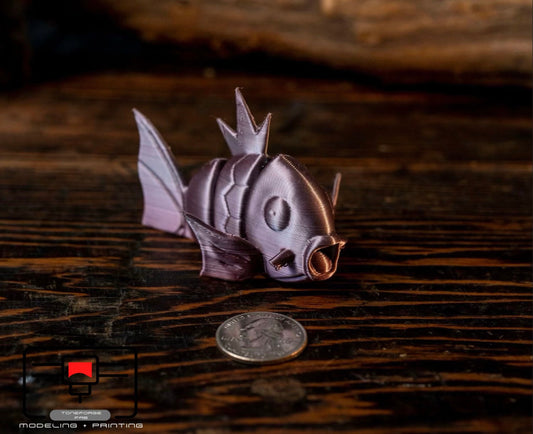 Articulated 3D printed Magikarp fidget toy