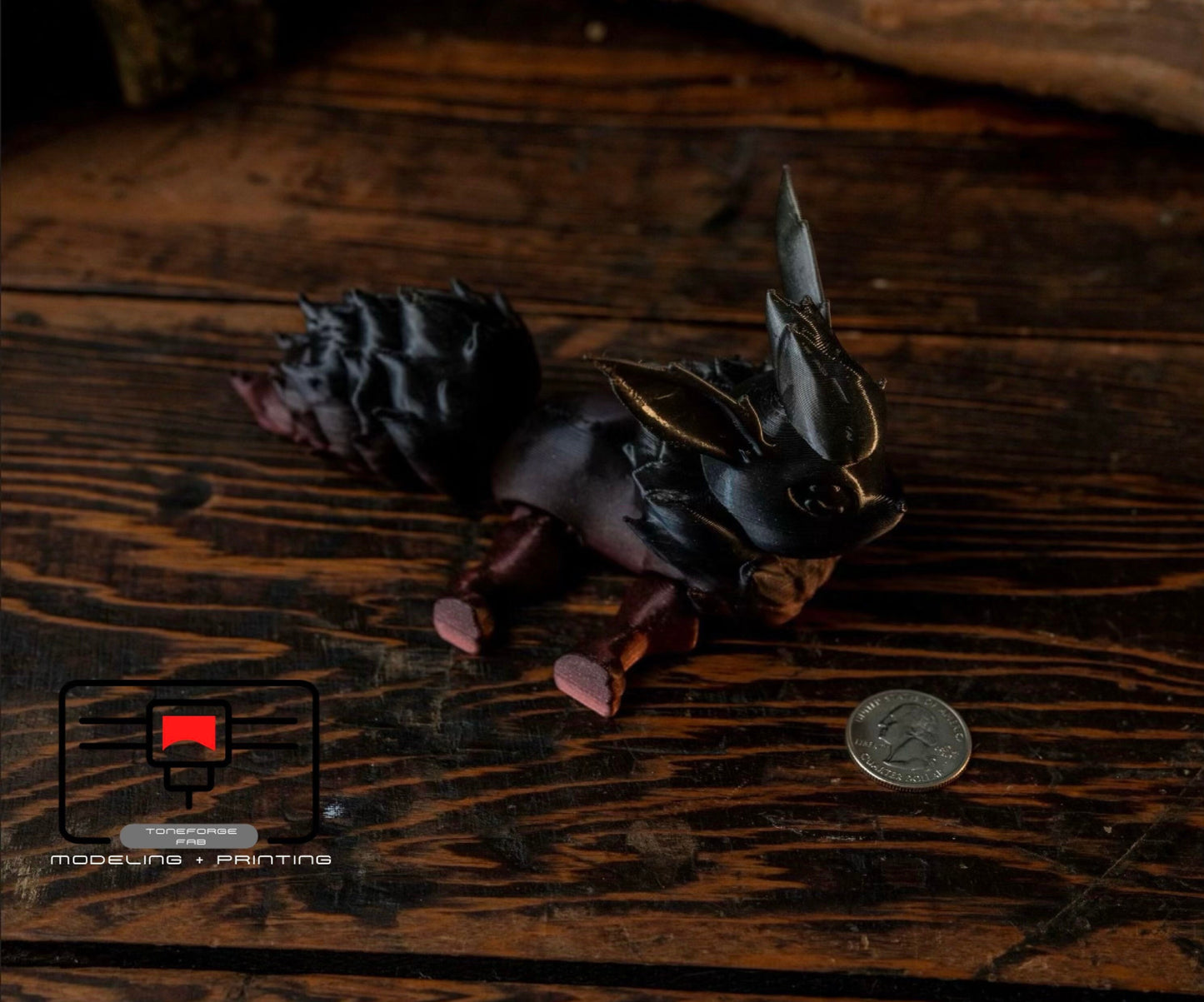 Articulated 3D printed Flareon fidget toy