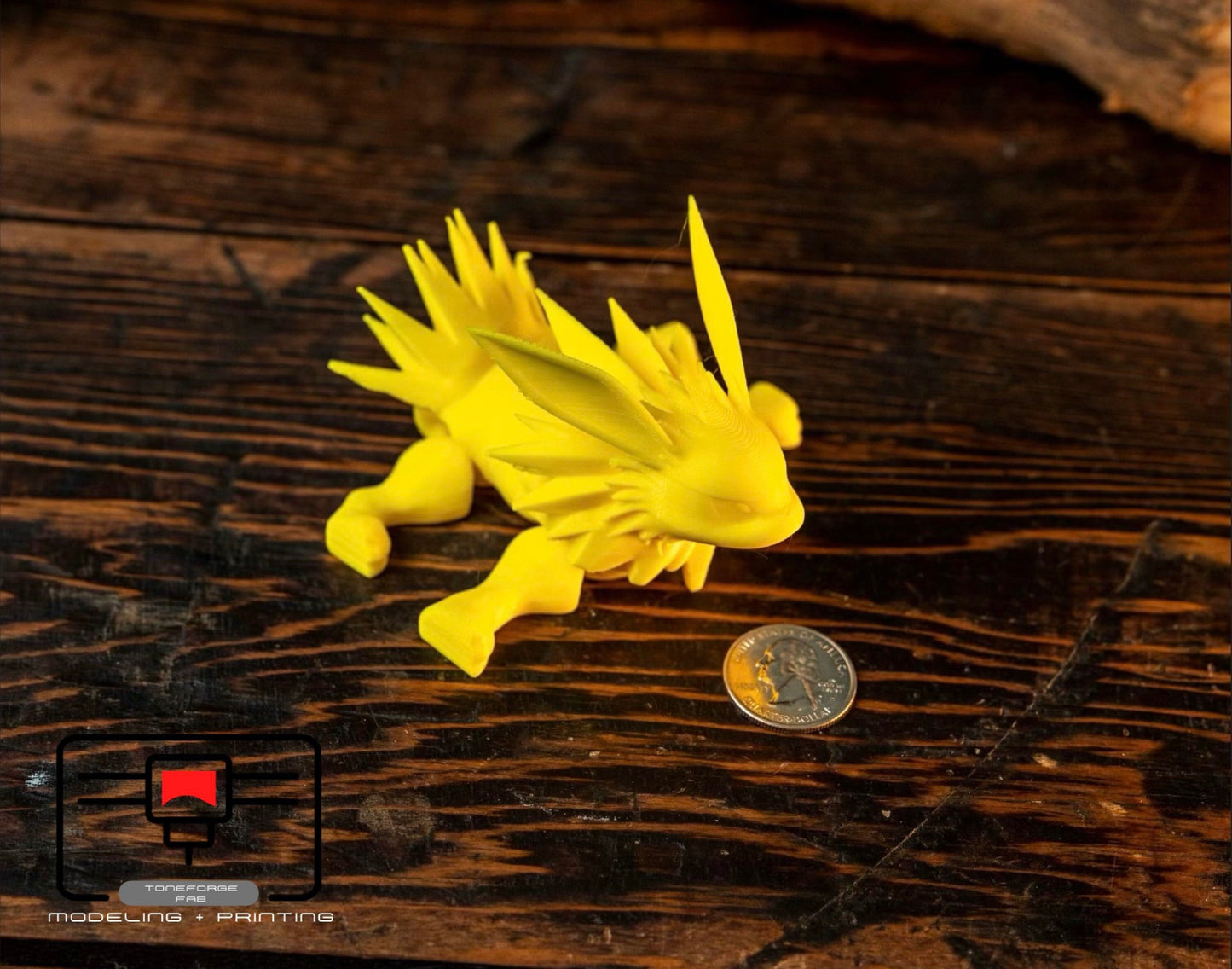 Articulated 3D printed Jolteon fidget toy