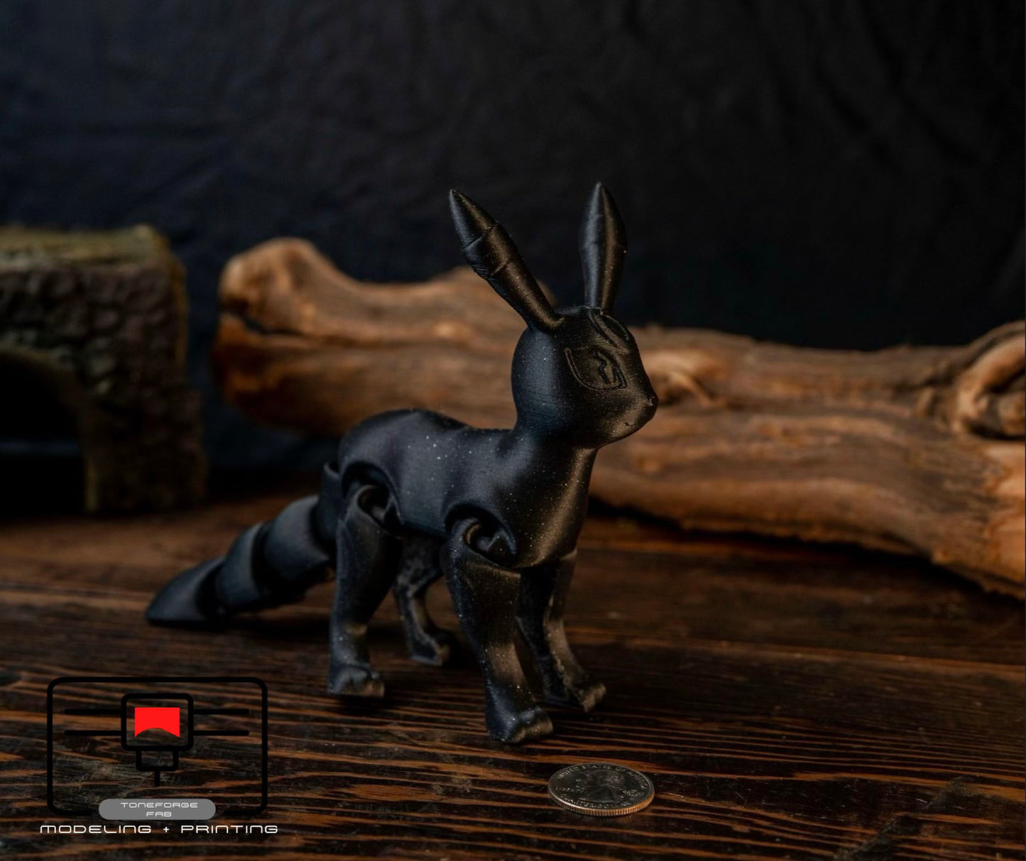 Articulated 3D printed Umbreon fidget toy