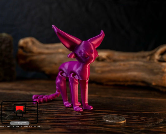 Articulated 3D printed Espeon fidget toy