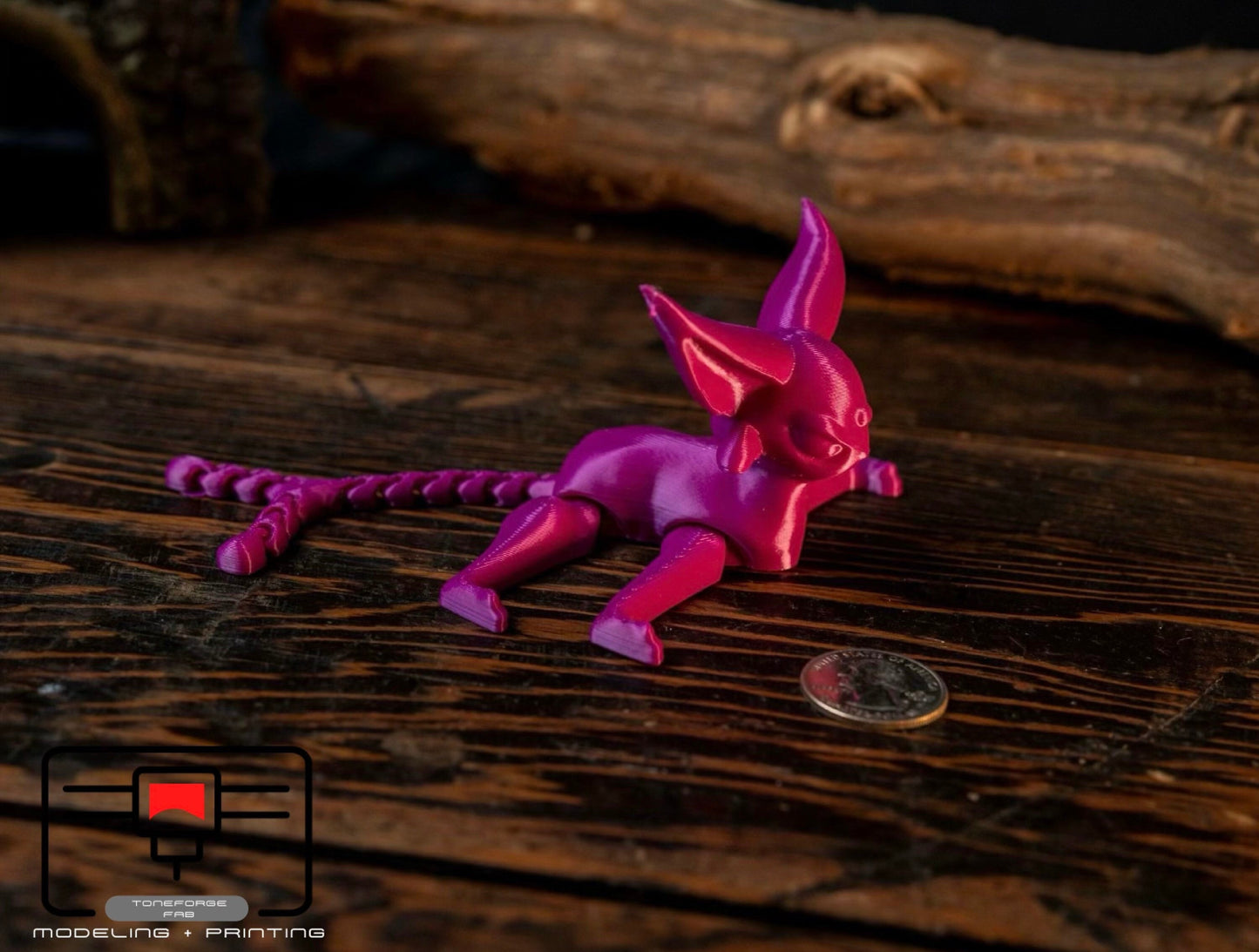 Articulated 3D printed Espeon fidget toy