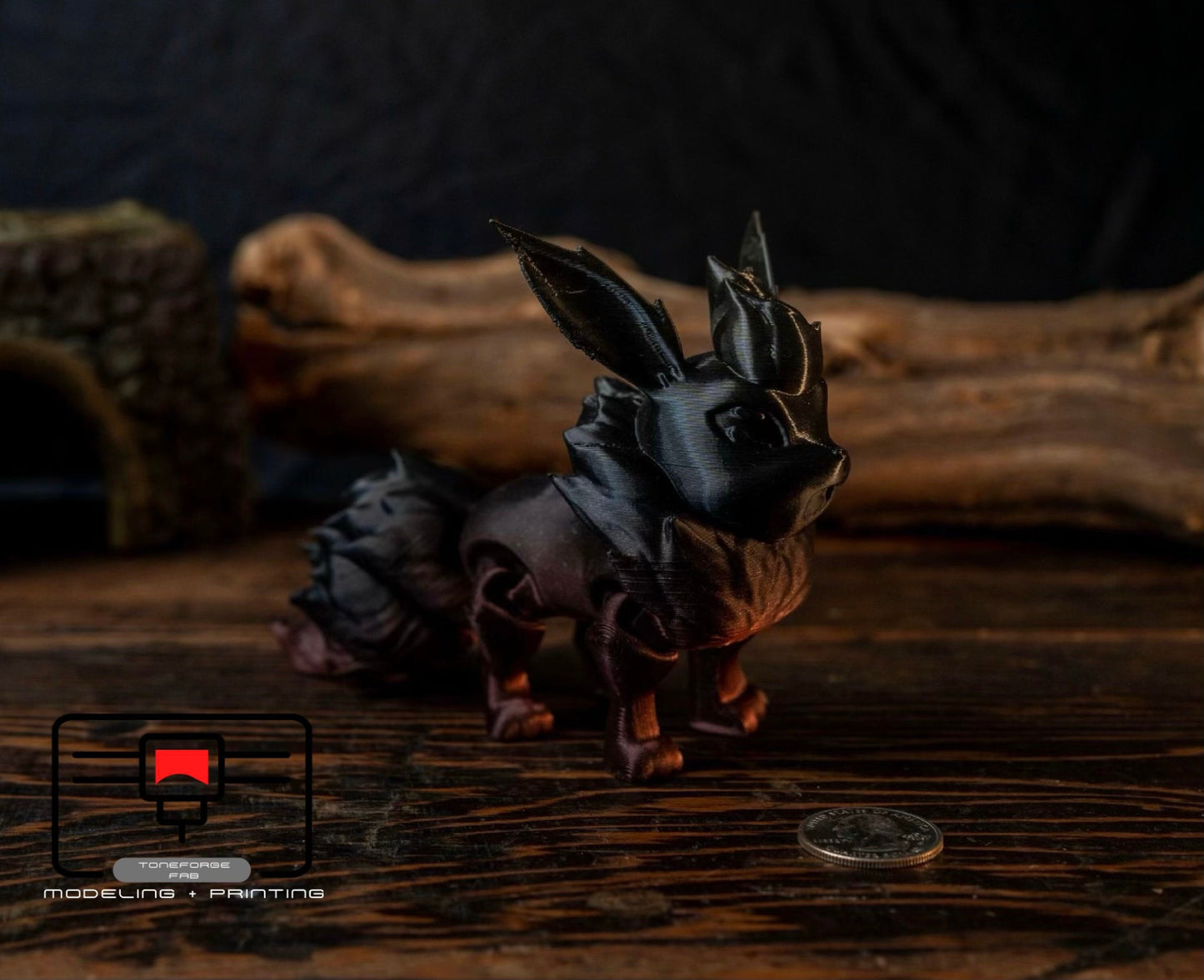 Articulated 3D printed Eevee Evolution Set fidget toy