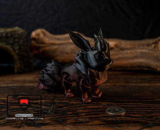 Articulated 3D printed Flareon fidget toy