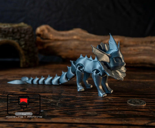 Articulated 3D printed Vaporeon fidget toy