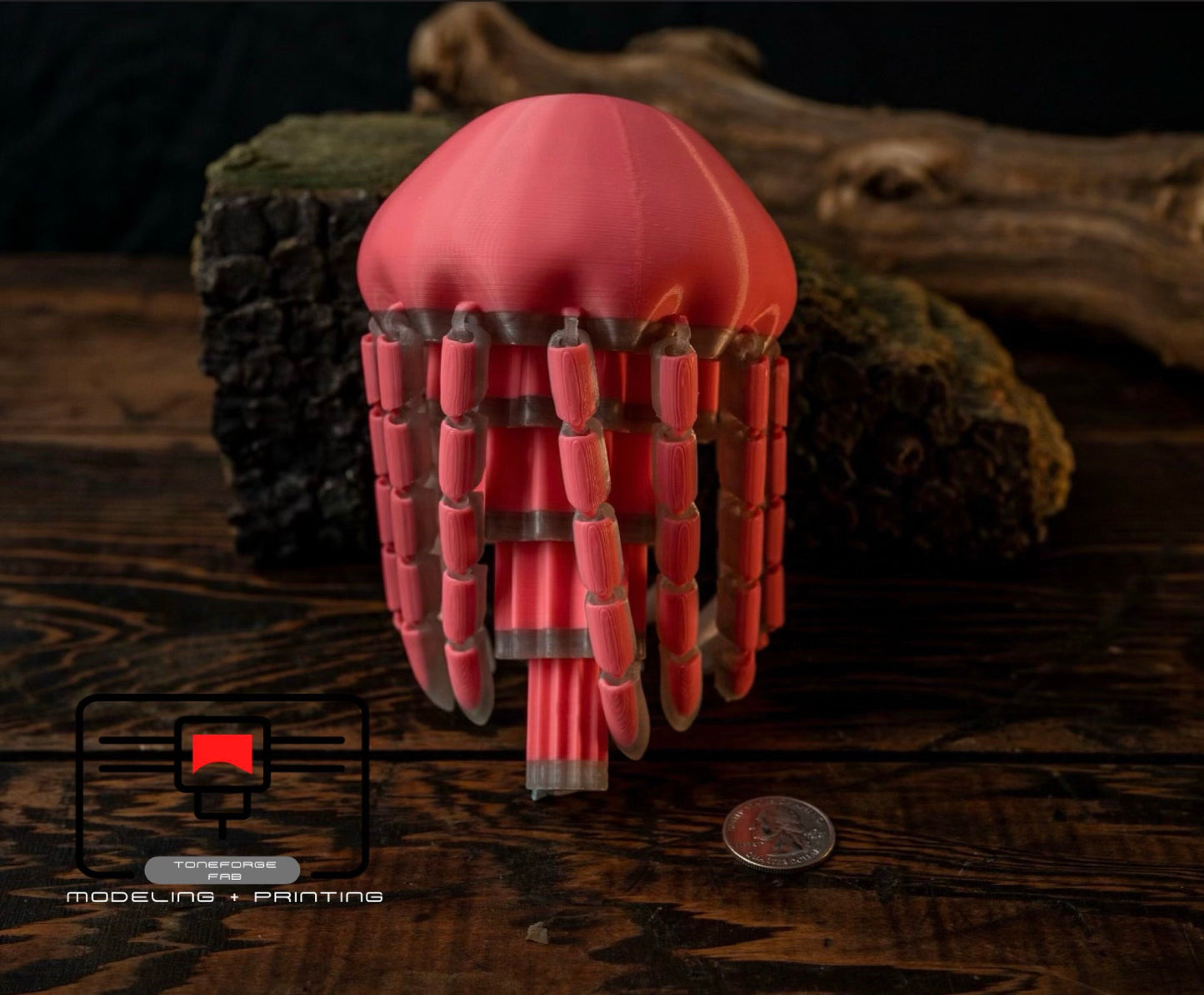 Articulated 3D printed Jellyfish fidget toy