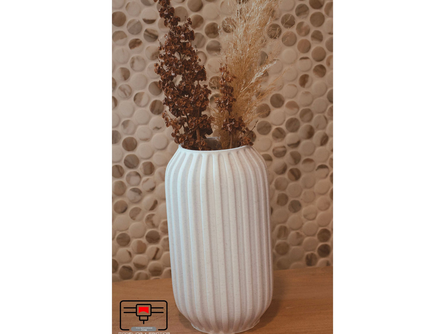 Modern Ribbed Pleat Vase