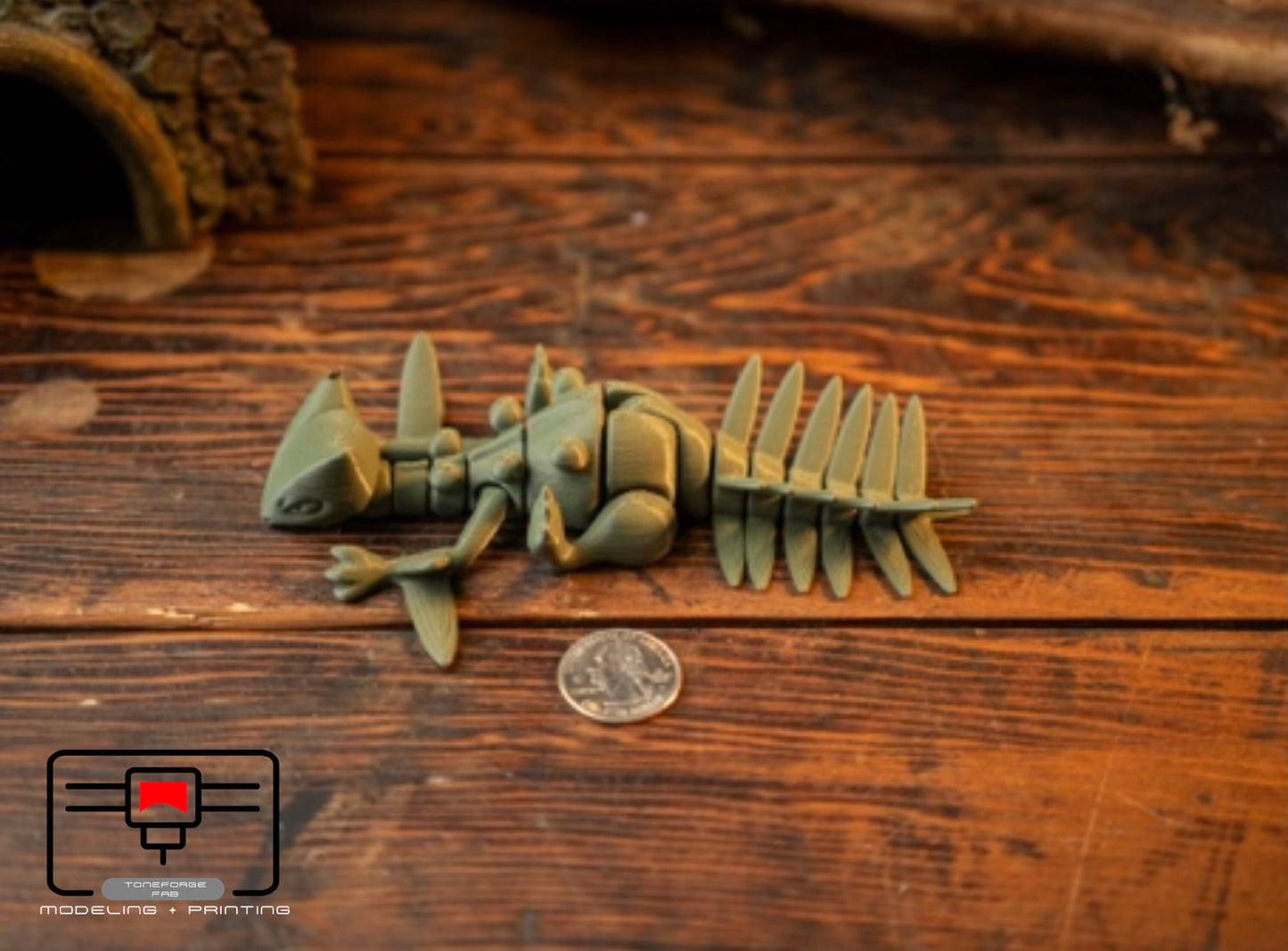 Articulated 3D printed Sceptile fidget toy