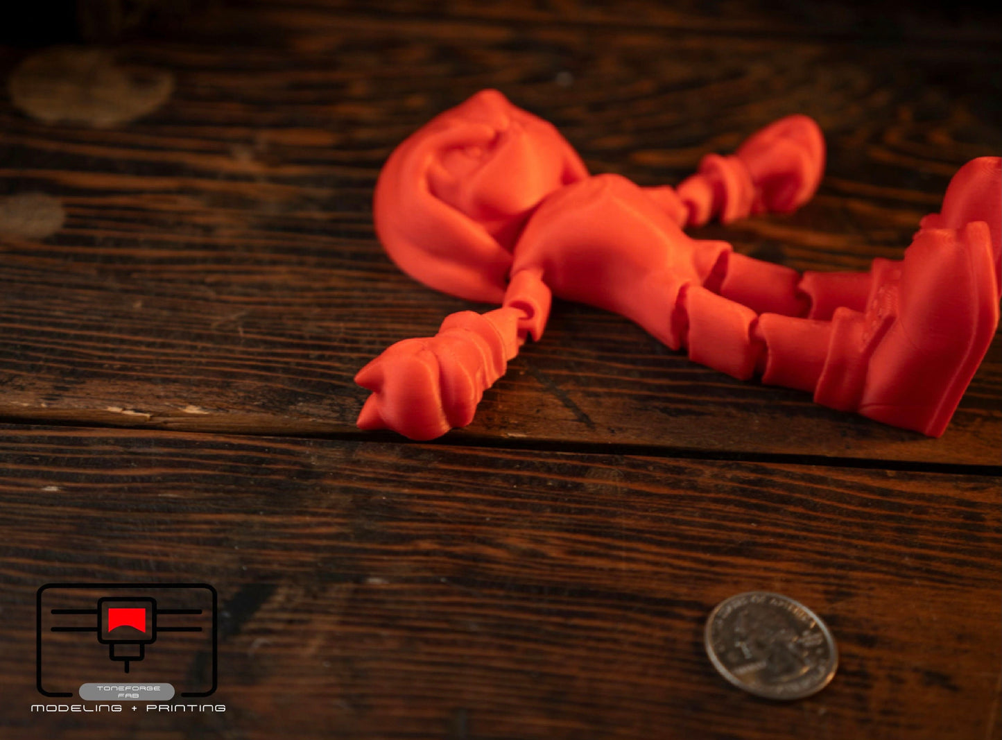 Articulated 3D printed Knuckles, flexi game character, fidget toy