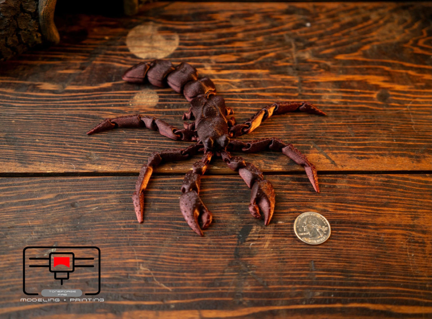 Articulated 3D printed Hermit Crab, flexi animal, fidget toy