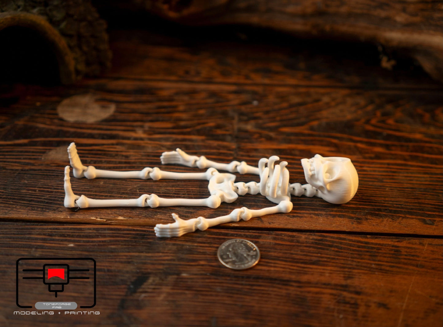 Articulated 3D printed Skeleton, fidget toy