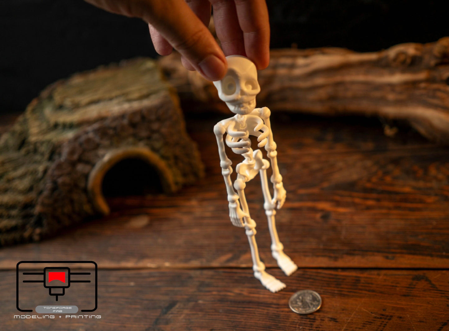 Articulated 3D printed Skeleton, fidget toy