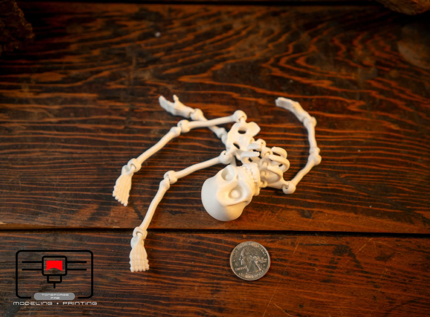 Articulated 3D printed Skeleton, fidget toy