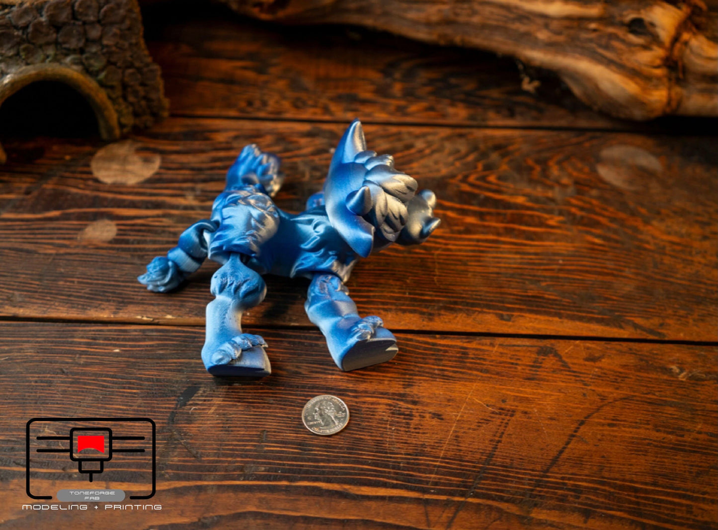 Articulated 3D printed Flexi Highland Cow Toy, flexi animal, fidget toy, sensory toy